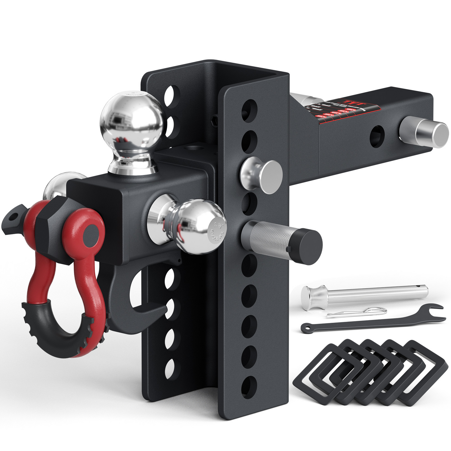 TYT 2" Adjustable Trailer Hitch with Shackle - TYT4WD