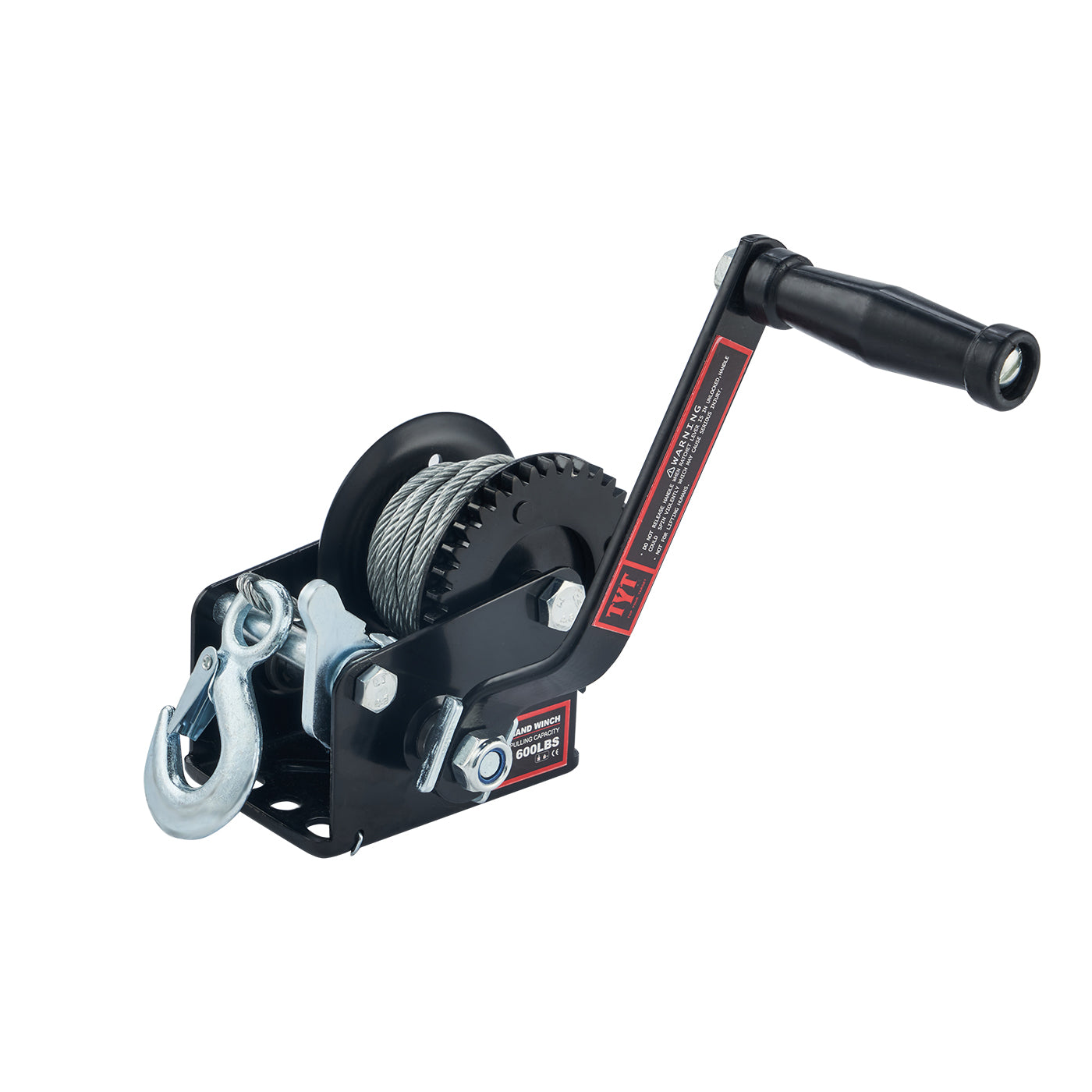 TYT 600LB Boat Trailer Winch With 6M Steel Wire, Hardened Steel Gear H - TYT Trailer Parts