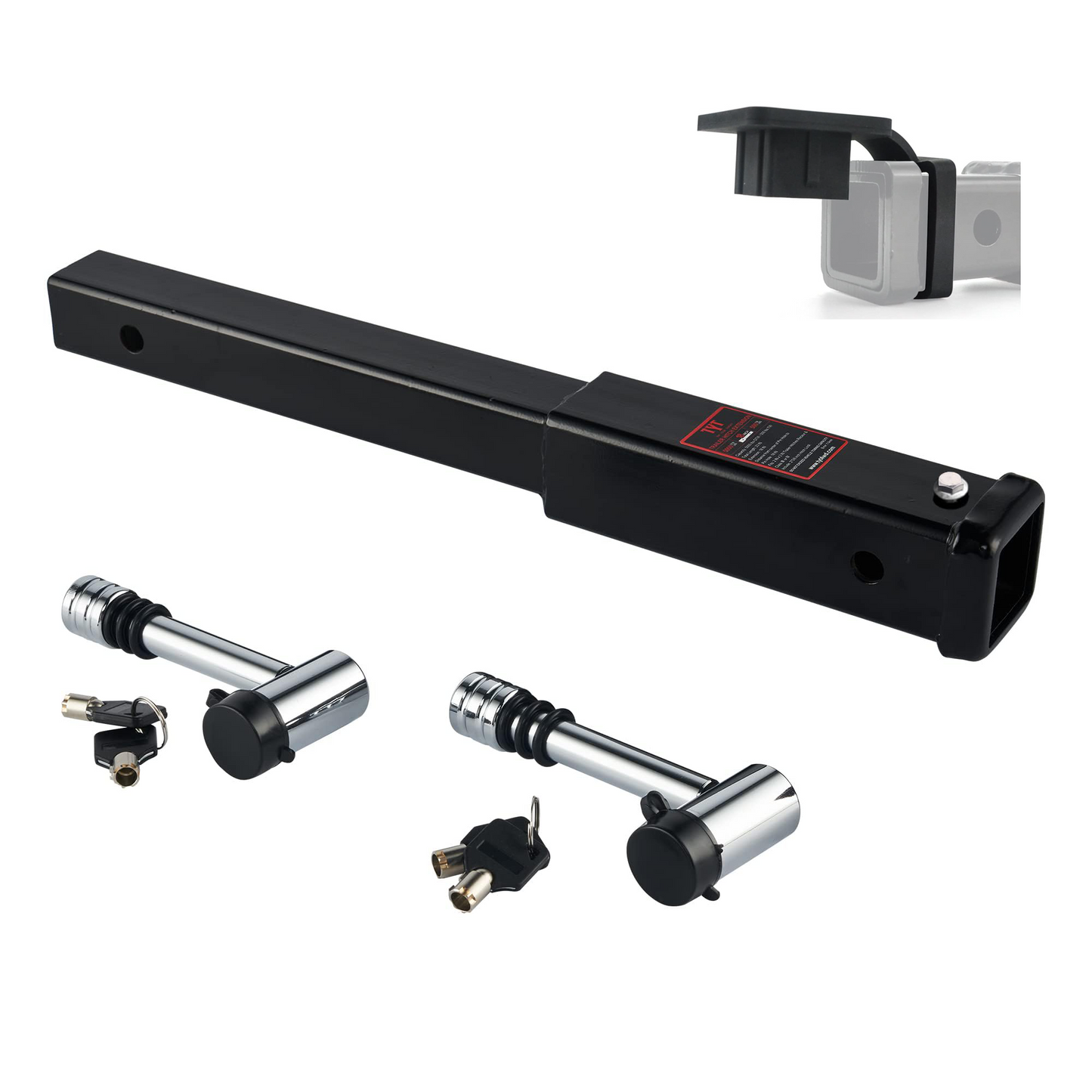 TYT Trailer Hitch Extension 18" inch for 2-inch Receiver, 5000 lbs GTW / 500 lbs TW