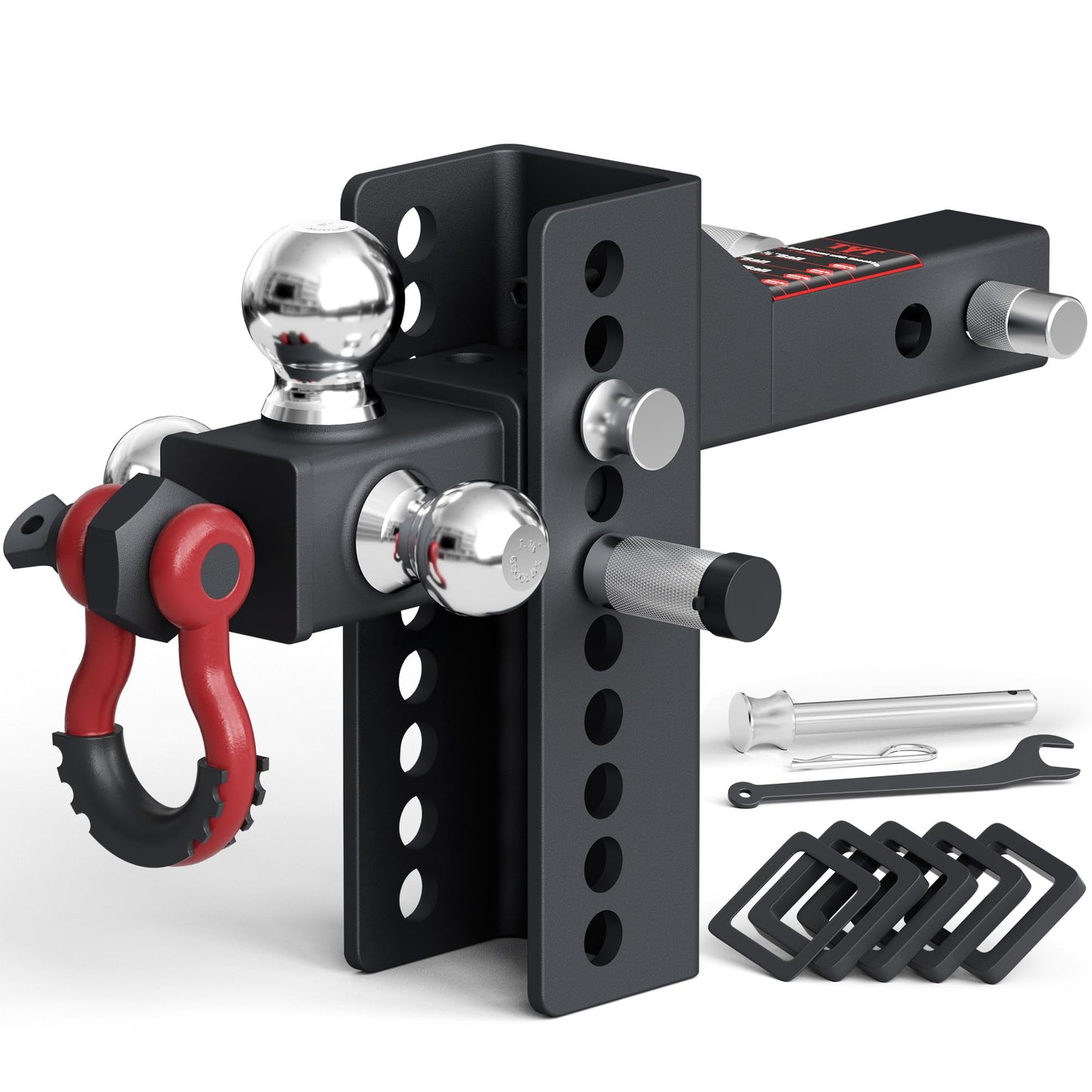 TYT 2" Adjustable Trailer Hitch with Shackle