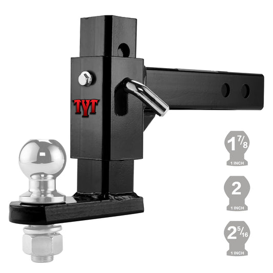 TYT Adjustable Trailer Hitch Ball Mount with 2 Hitch Pins - TYT4WD
