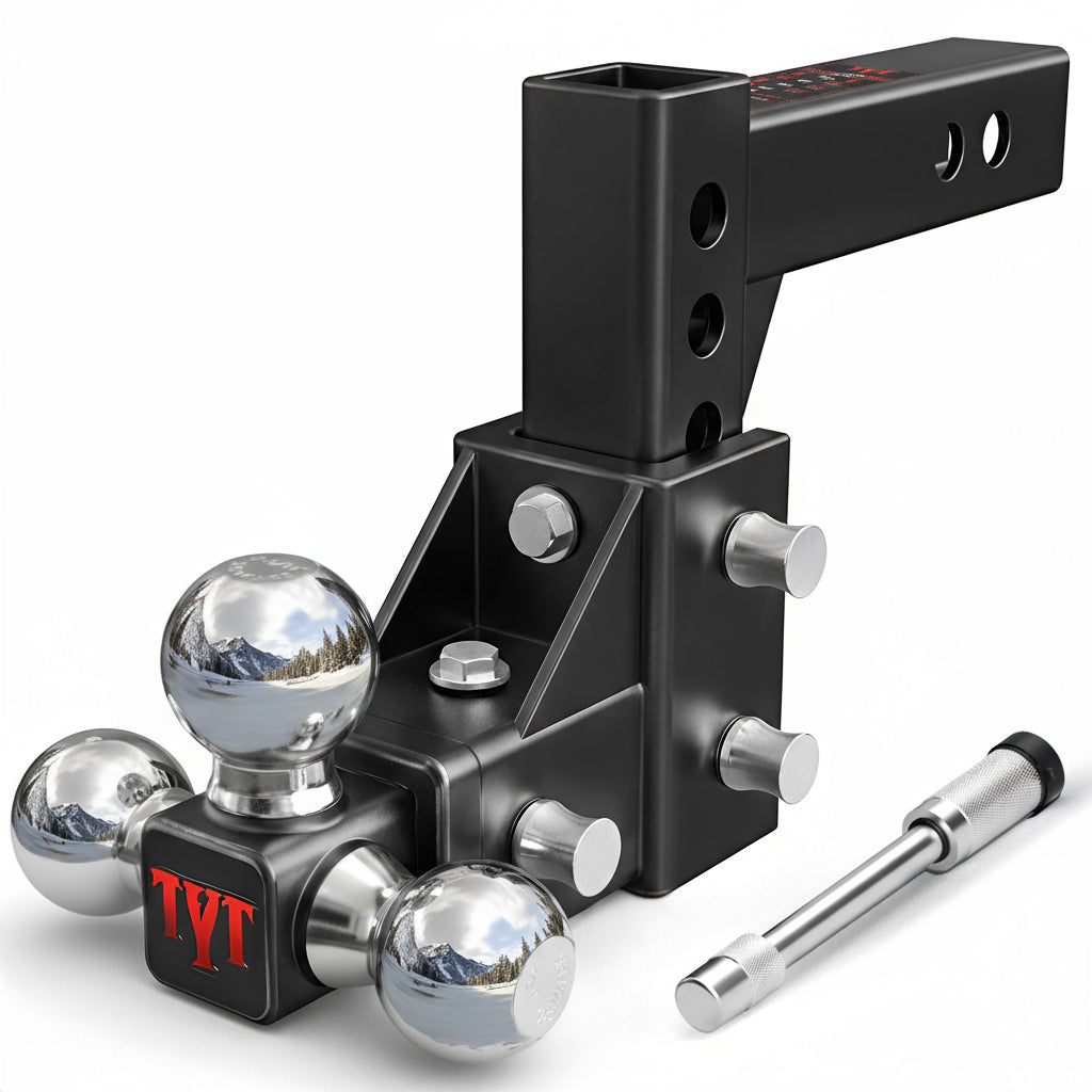 TYT Adjustable Trailer Hitch 3-in-1 Tri-Ball Mount