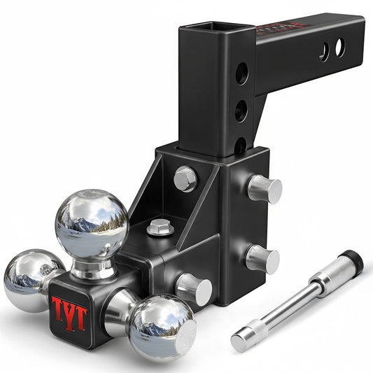 TYT Adjustable Trailer Hitch 3-in-1 Tri-Ball Mount