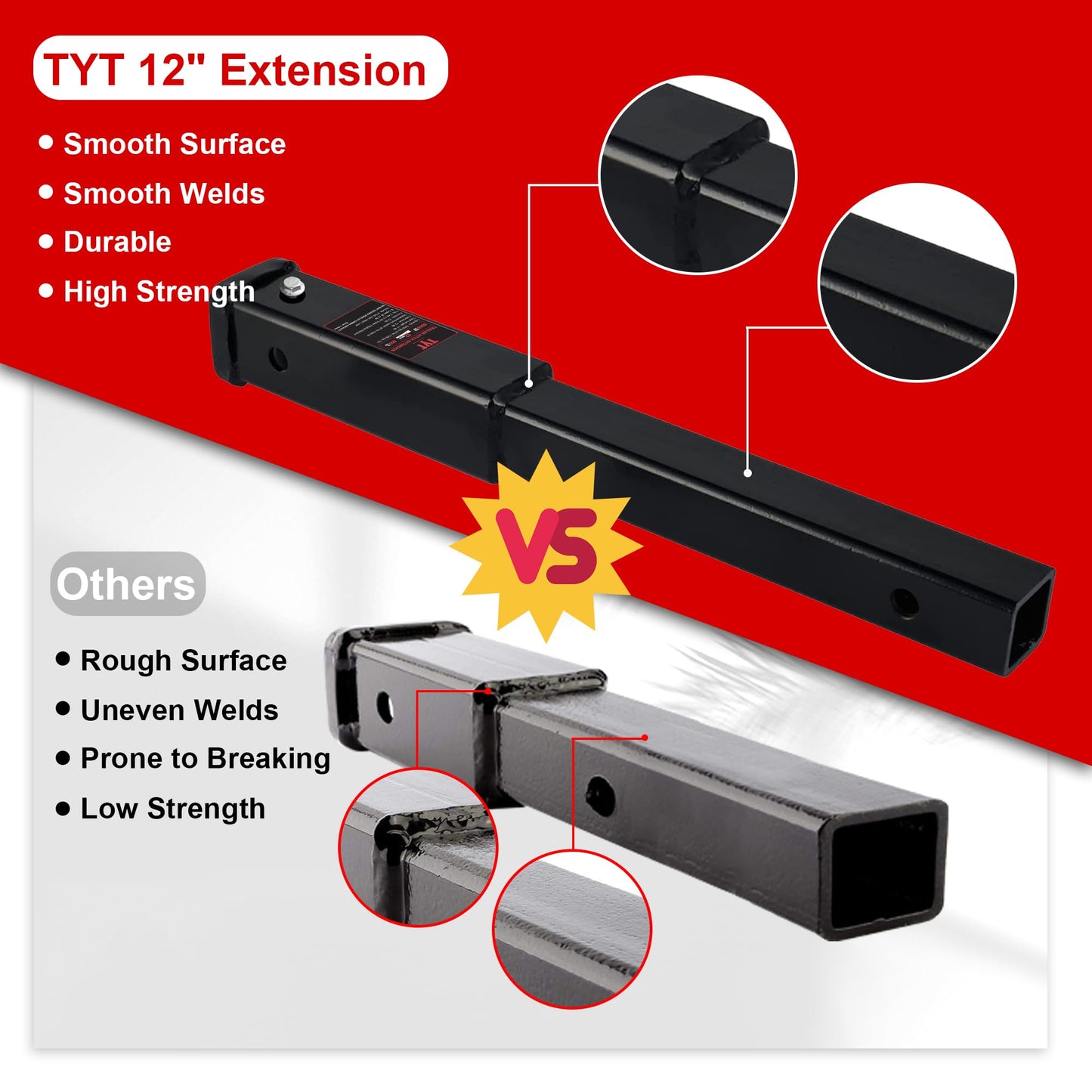 TYT Swivel Trailer Jack - 1500lbs Capacity, 12" Lift, Heavy Duty Marine Boat & RV Camper Jack with 6" Dual Wheels and Zinc-Plated Finish(Upgraded)