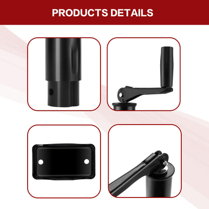 TYT Heavy Duty 5000lbs A-Frame Trailer Jack with 15" Top-Wind Vertical Travel, Black Sandblast Coating, and Foot Plate for RVs, Boat, Utility, and Camping Trailers - TYT4WD